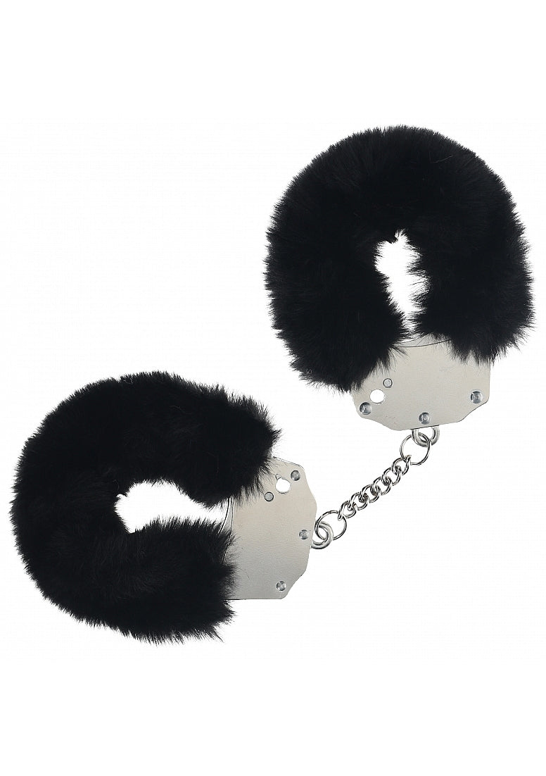 Ouch Heavy Duty Fluffy Cuffs-Black