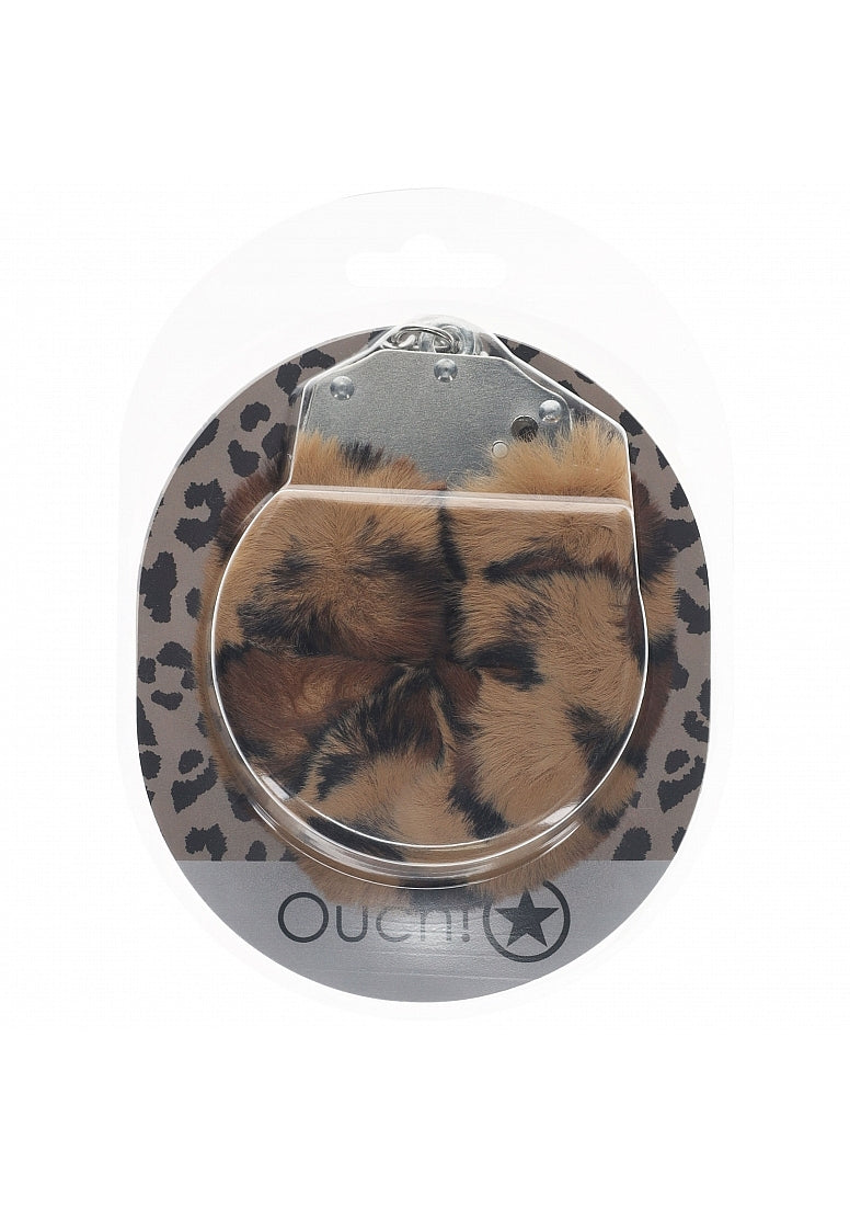 Ouch Heavy Duty Fluffy Cuffs-Leopard