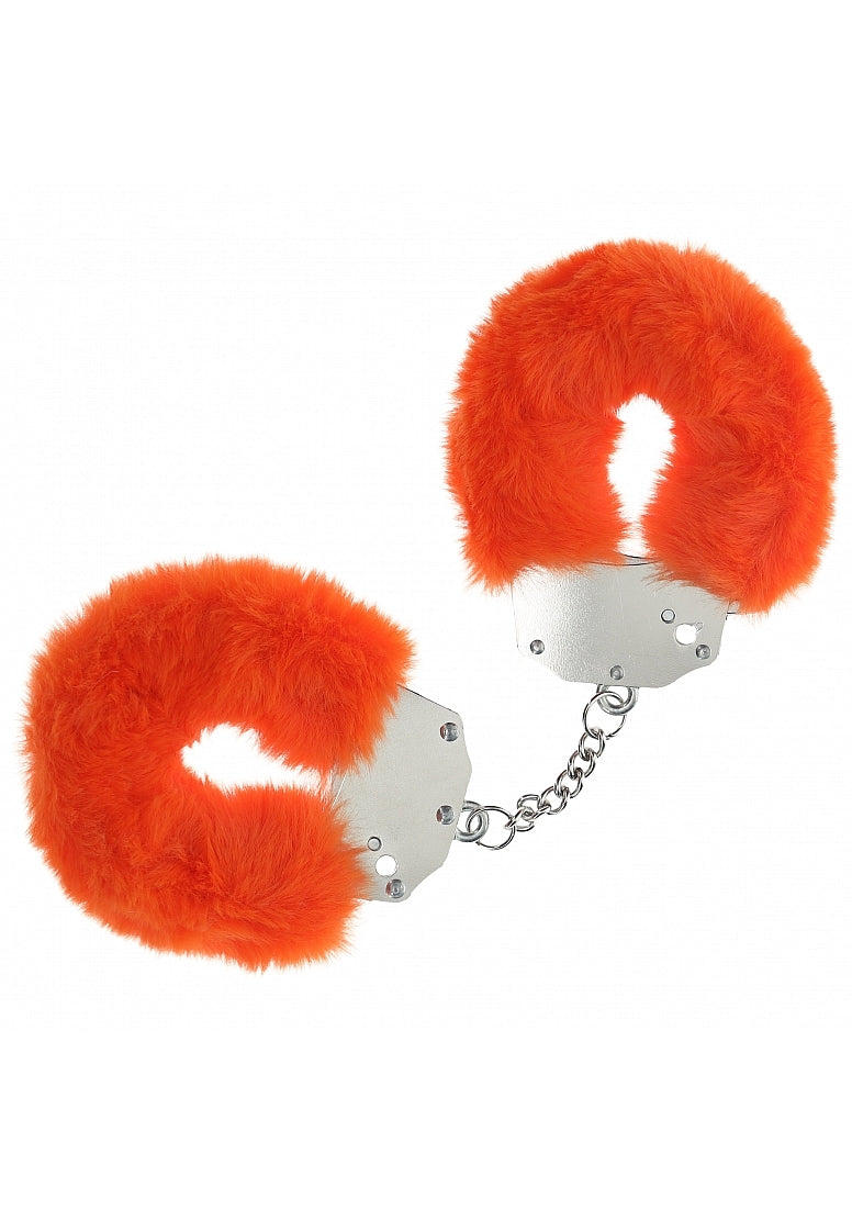 Ouch Heavy Duty Fluffy Cuffs-Orange