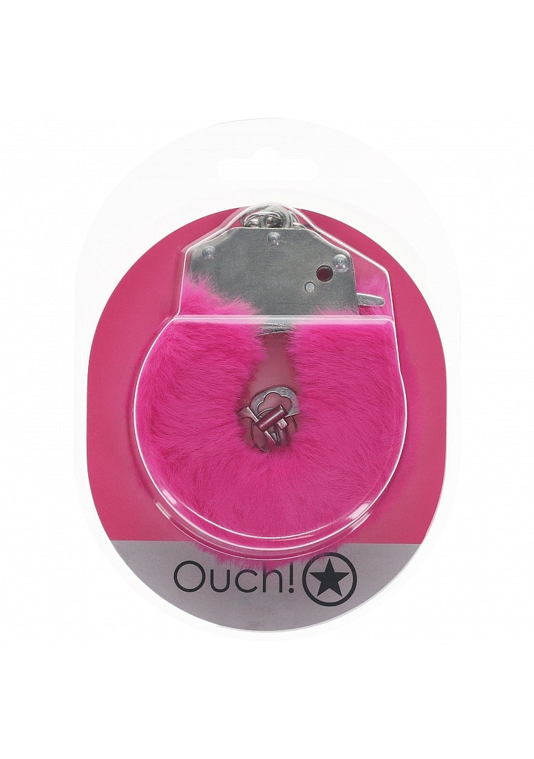 Ouch Heavy Duty Fluffy Cuffs-Pink