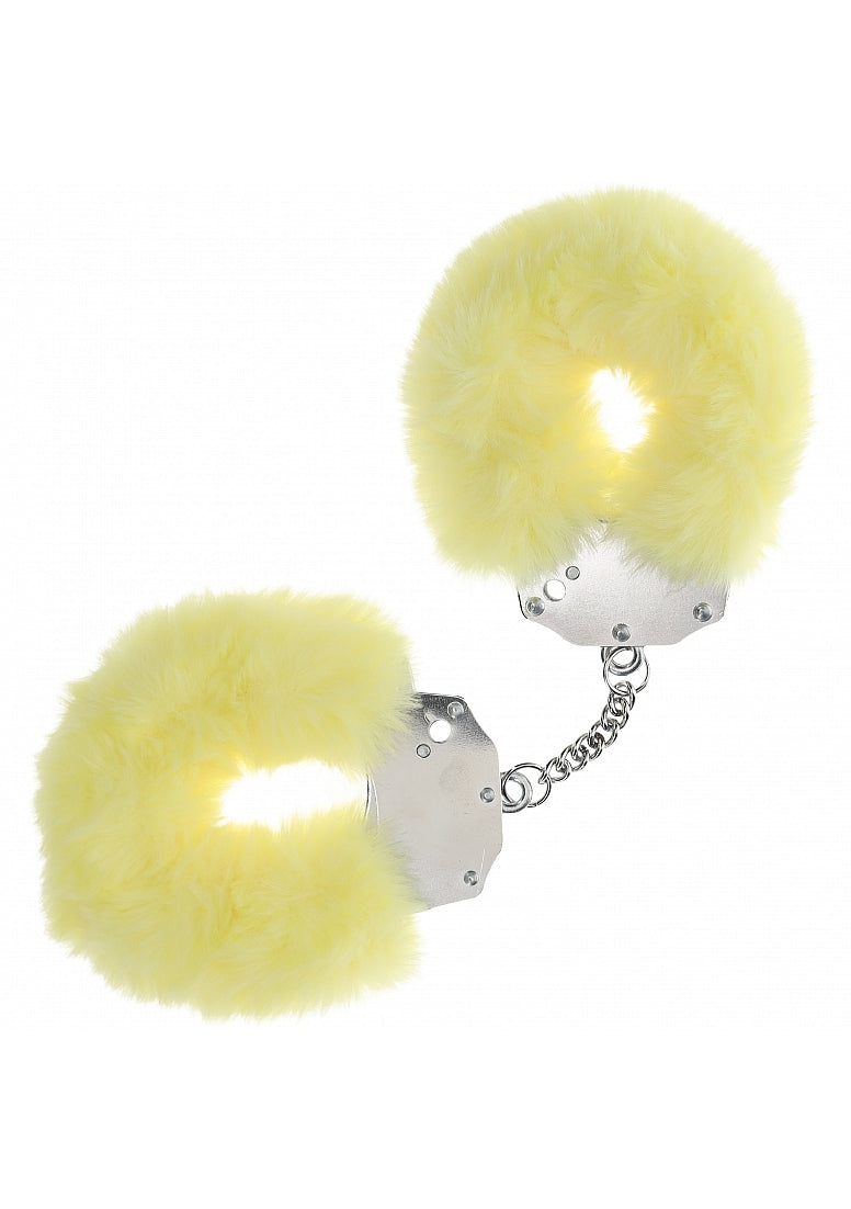 Ouch Heavy Duty Fluffy Cuffs-Yellow