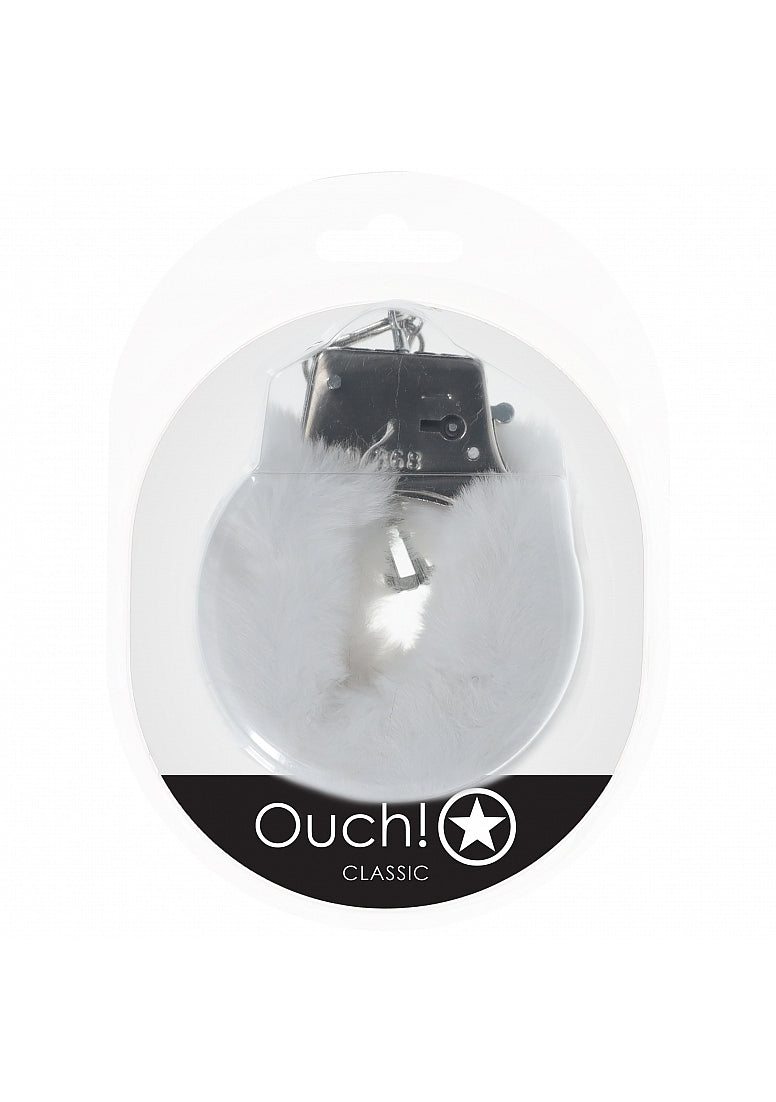 Ouch Classic Fluffy Cuffs-White