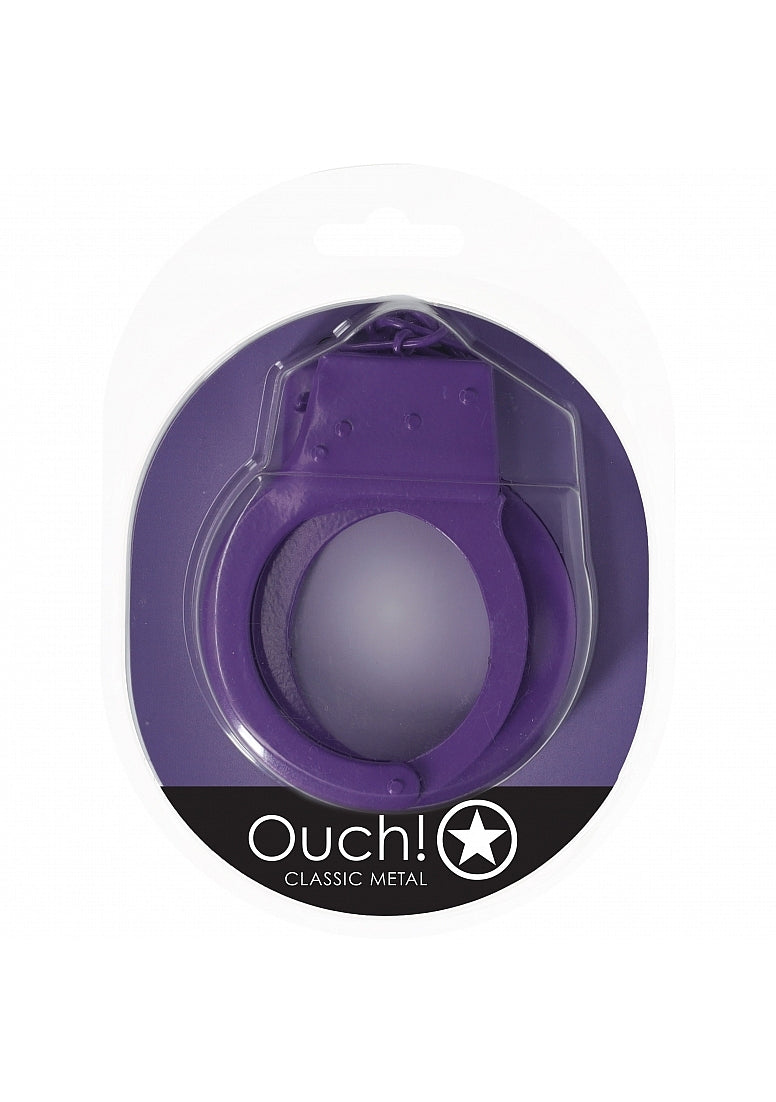 Ouch Classic Metal Cuffs-Purple