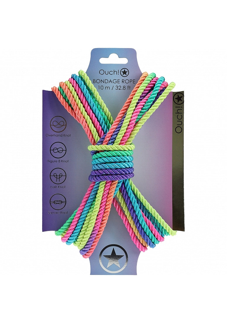 Ouch Bondage Rope 10m-Multicolor 2