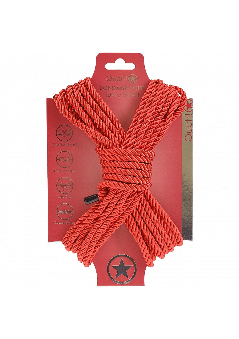 Ouch Bondage Rope 10m-Red