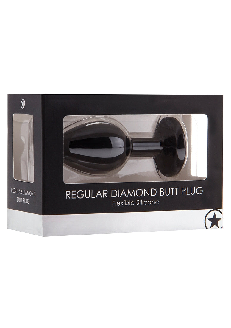 Ouch Diamond Butt Plug-Black