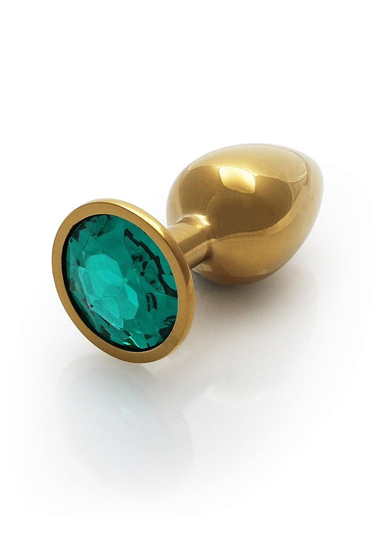 Round Gem Plug Gold-Small