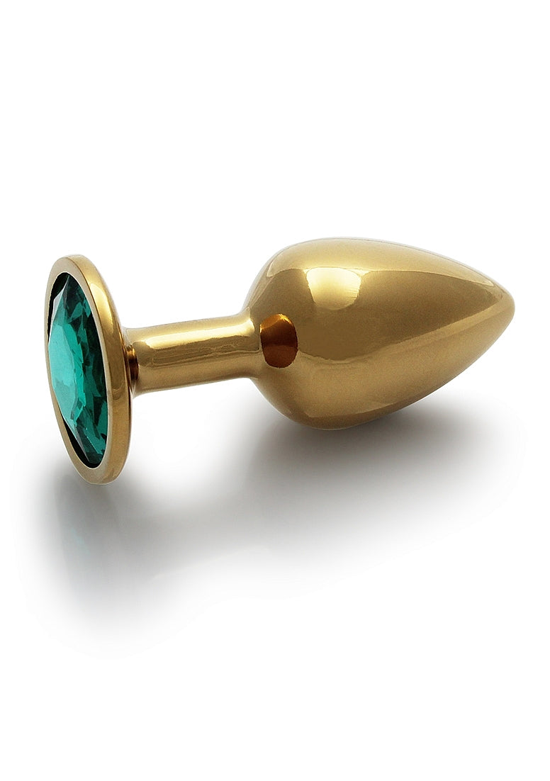 Round Gem Plug Gold-Small