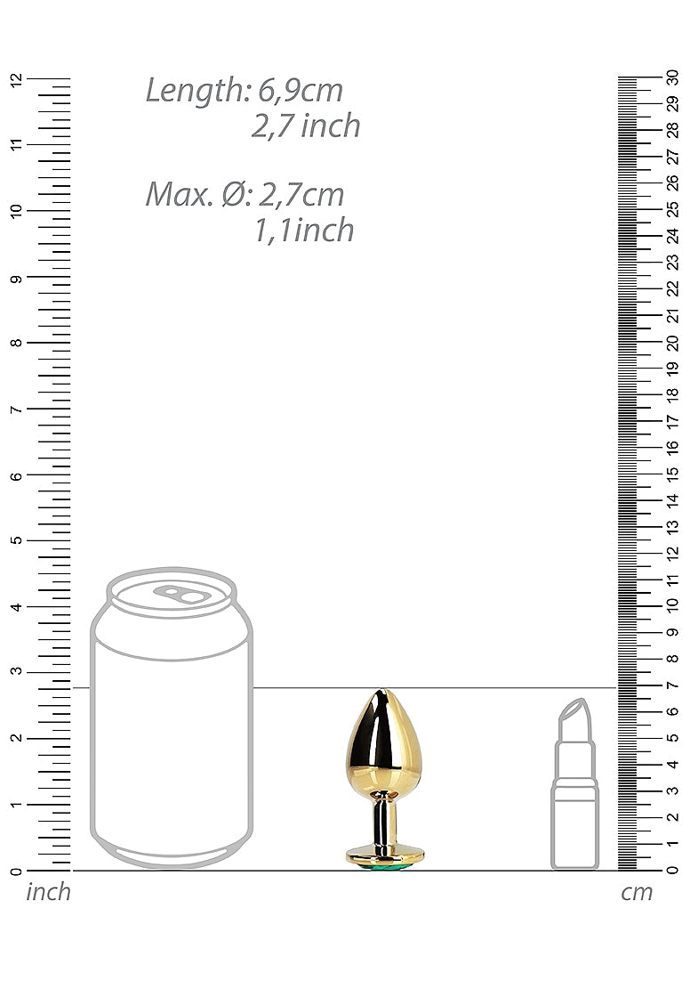 Round Gem Plug Gold-Small