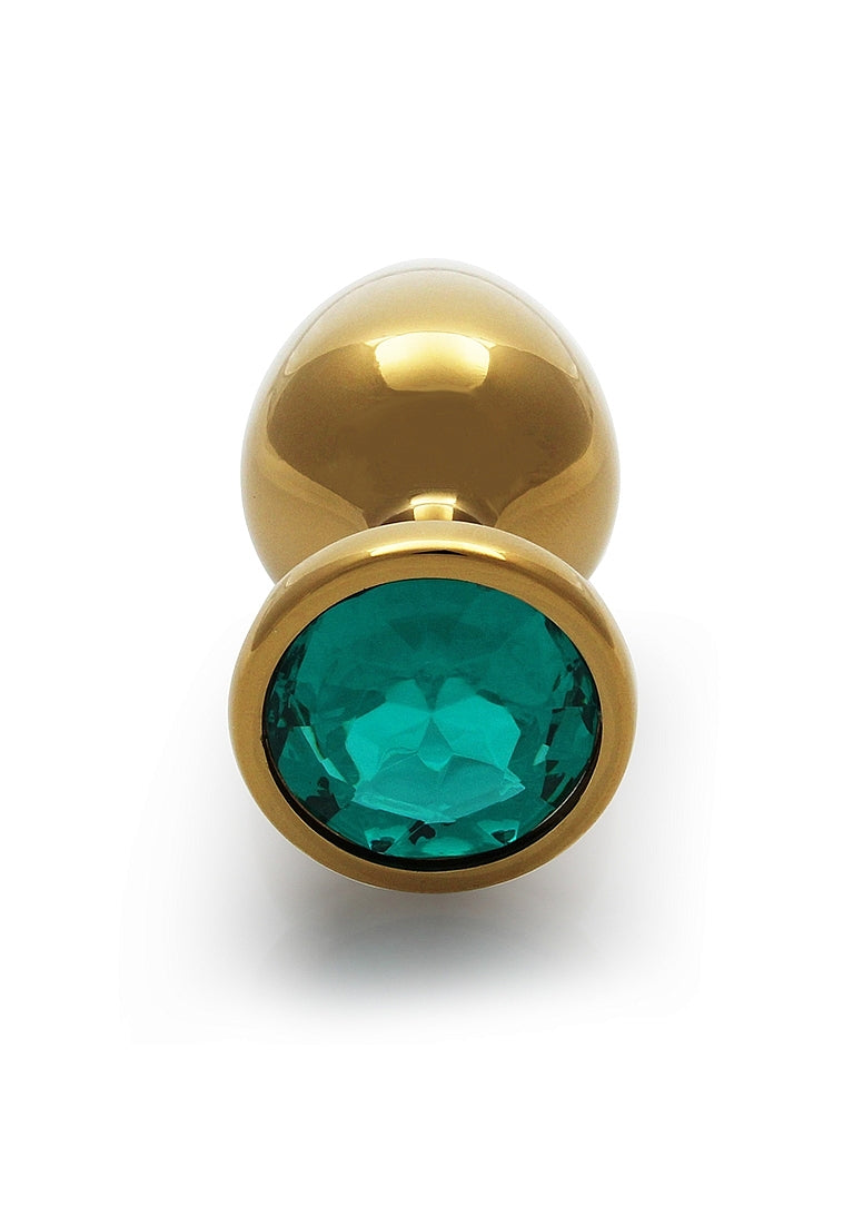 Round Gem Plug Gold-Medium