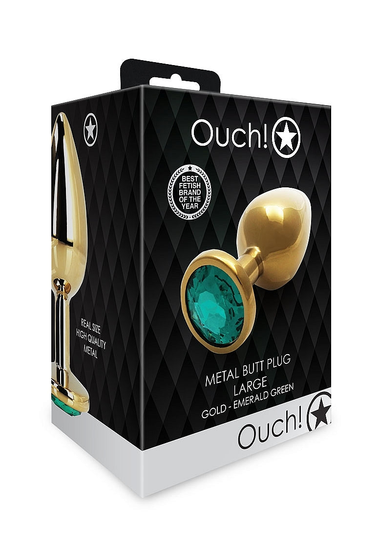 Round Gem Plug Gold-Large