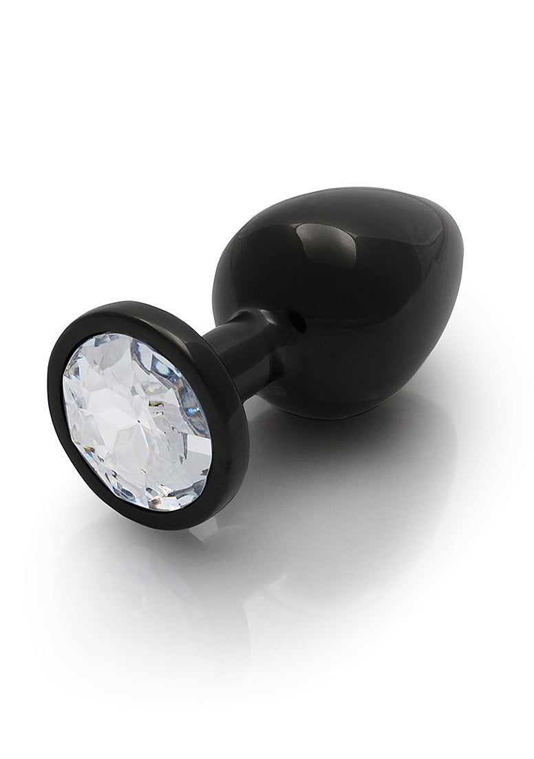 Round Gem Plug Black-Large