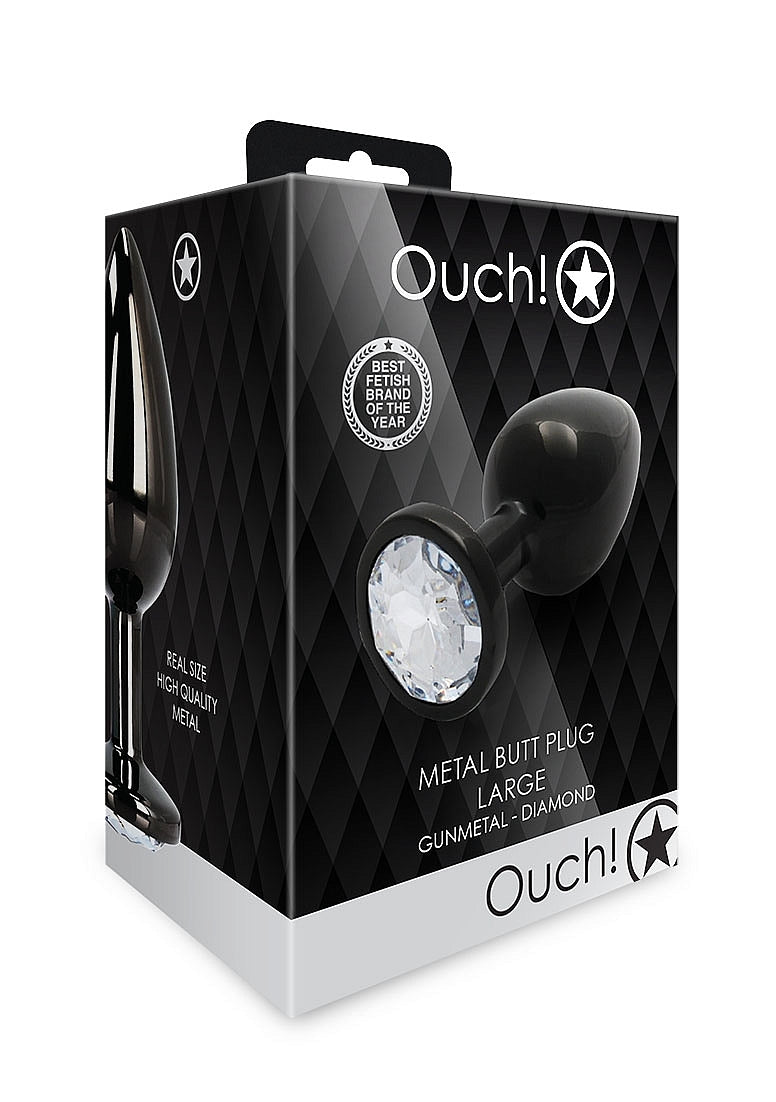 Round Gem Plug Black-Large