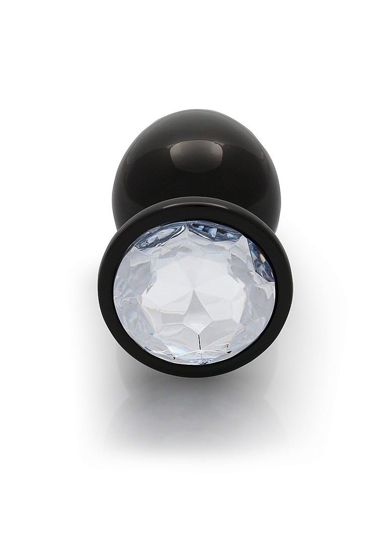 Round Gem Plug Black-Large