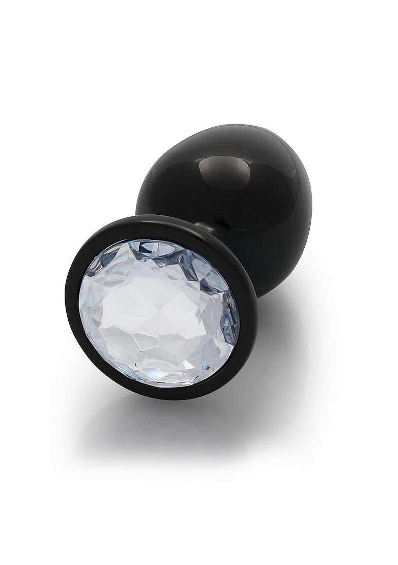 Round Gem Plug Black-Large