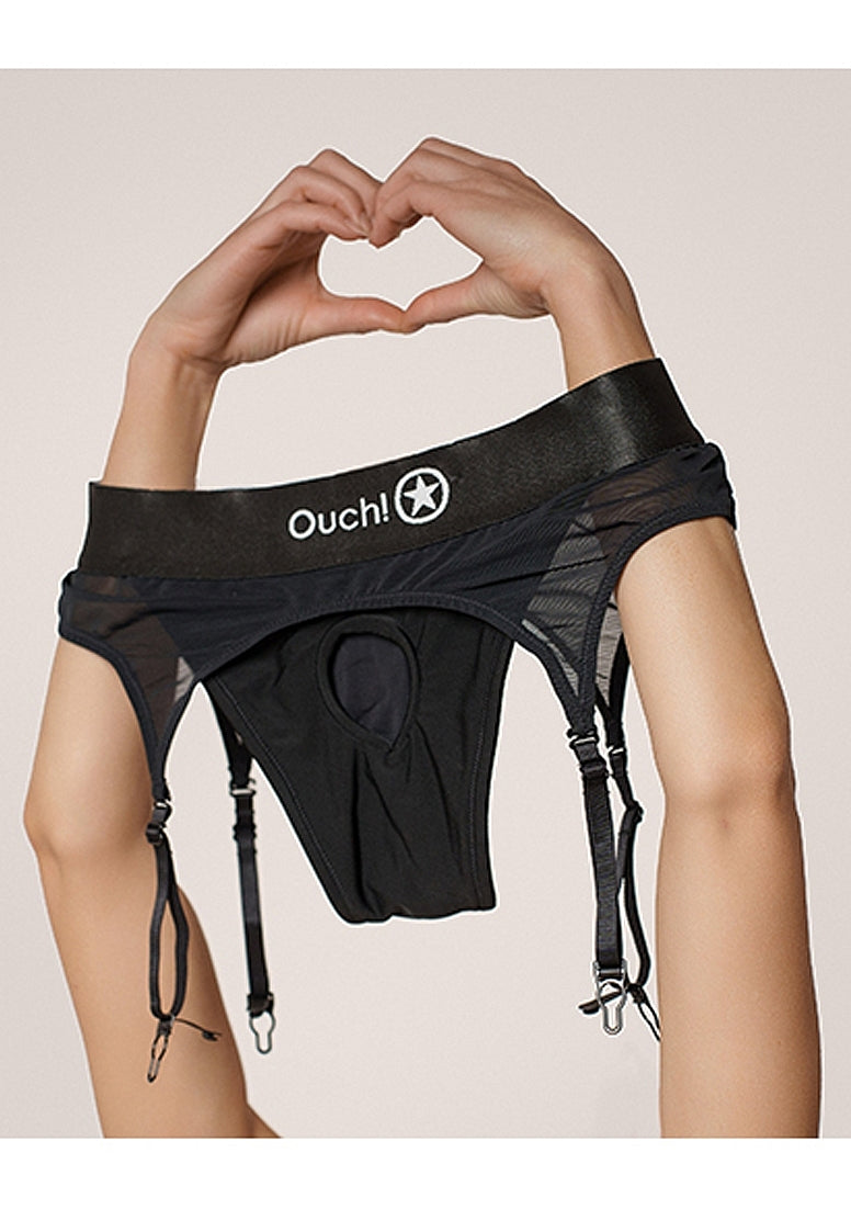 Ouch Vibrating Strap On Thong - XS/SM