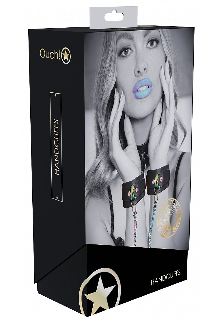Ouch Venice Handcuffs-Rainbow
