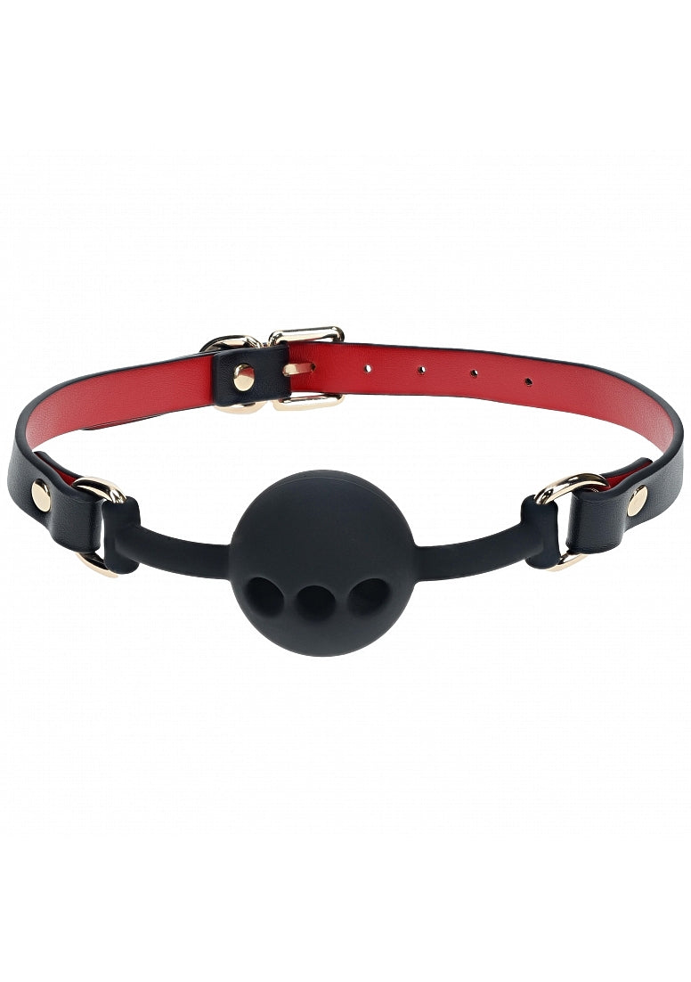 Ouch Milan Ball Gag-Black/Red