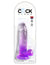 King Cock Clear 7" with Balls-Purple