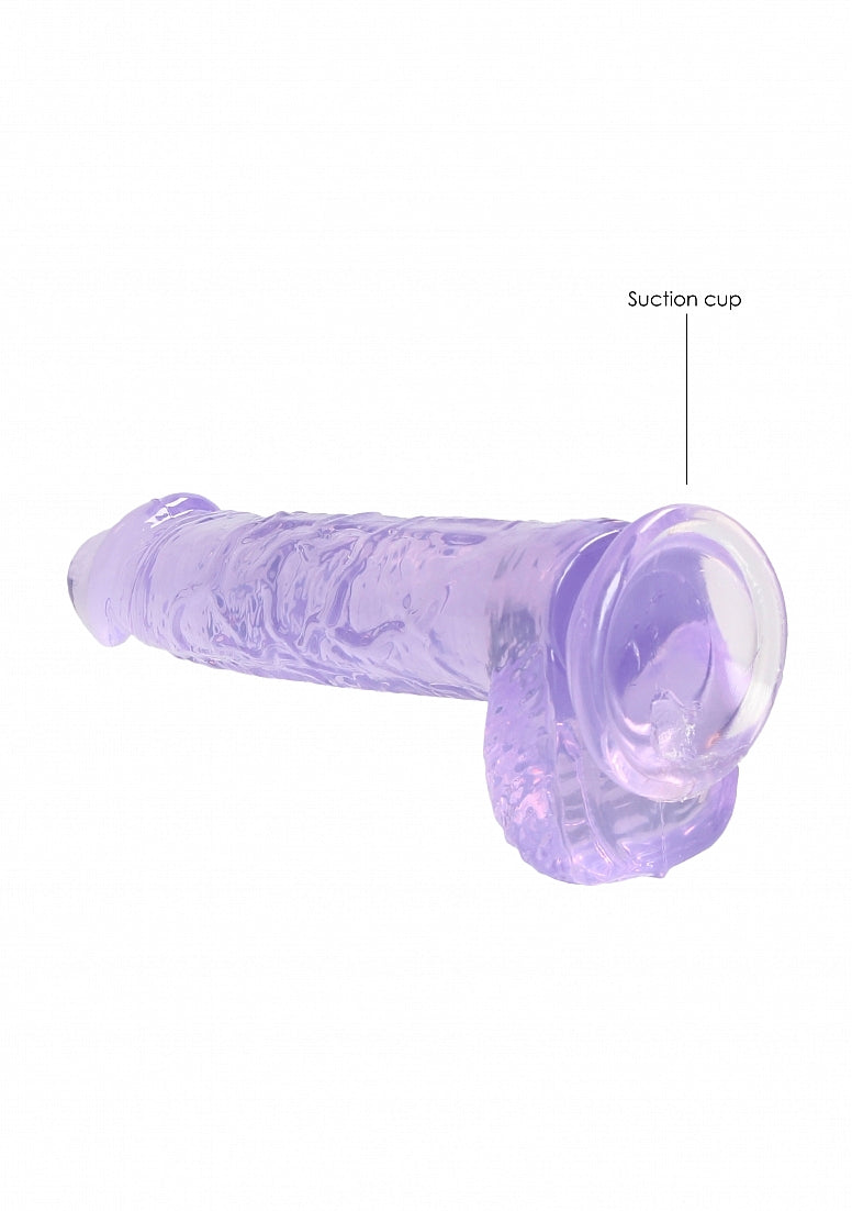 RealRock Dildo with Balls - Purple 6"