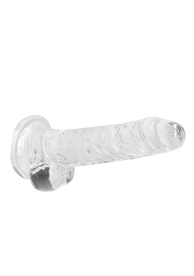 RealRock Dildo with Balls - Clear 7"