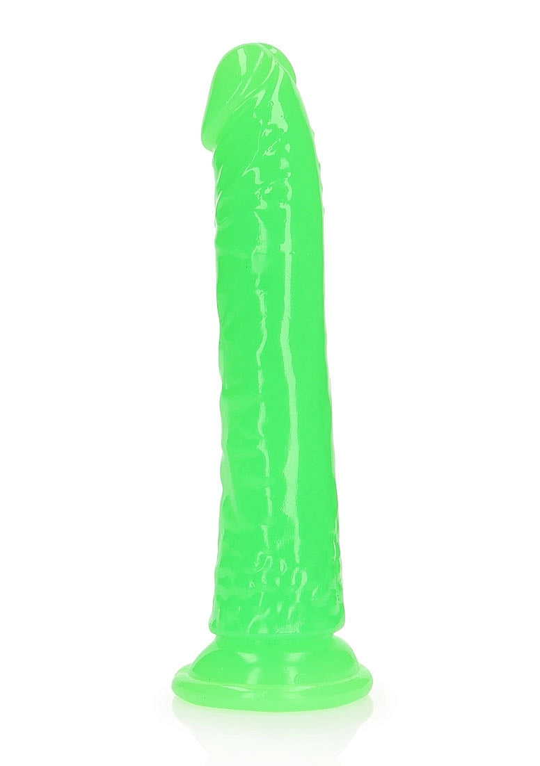 RealRock Glow In The Dark Dildo - Green 7"