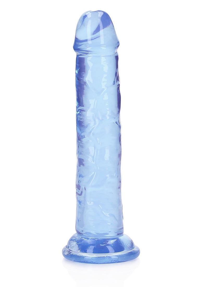 RealRock Straight Dildo - Blue 6"