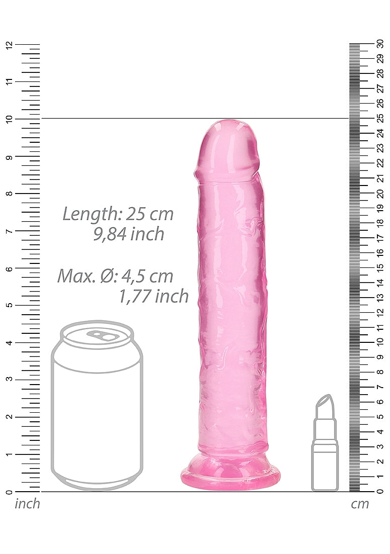 RealRock Straight Dildo - Pink 9"