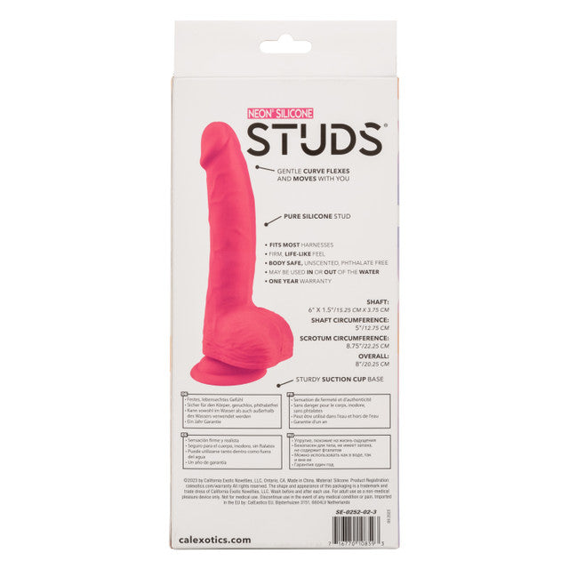STUDS Neon Silicone 6" - Pink