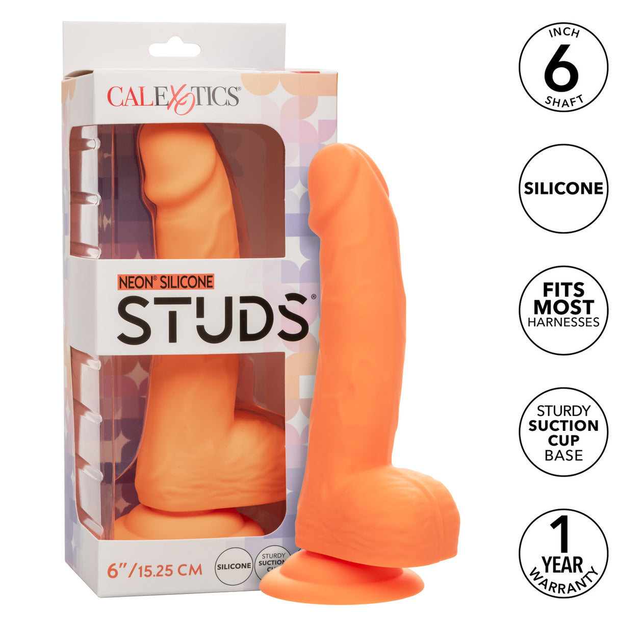 STUDS Neon Silicone 6" - Orange
