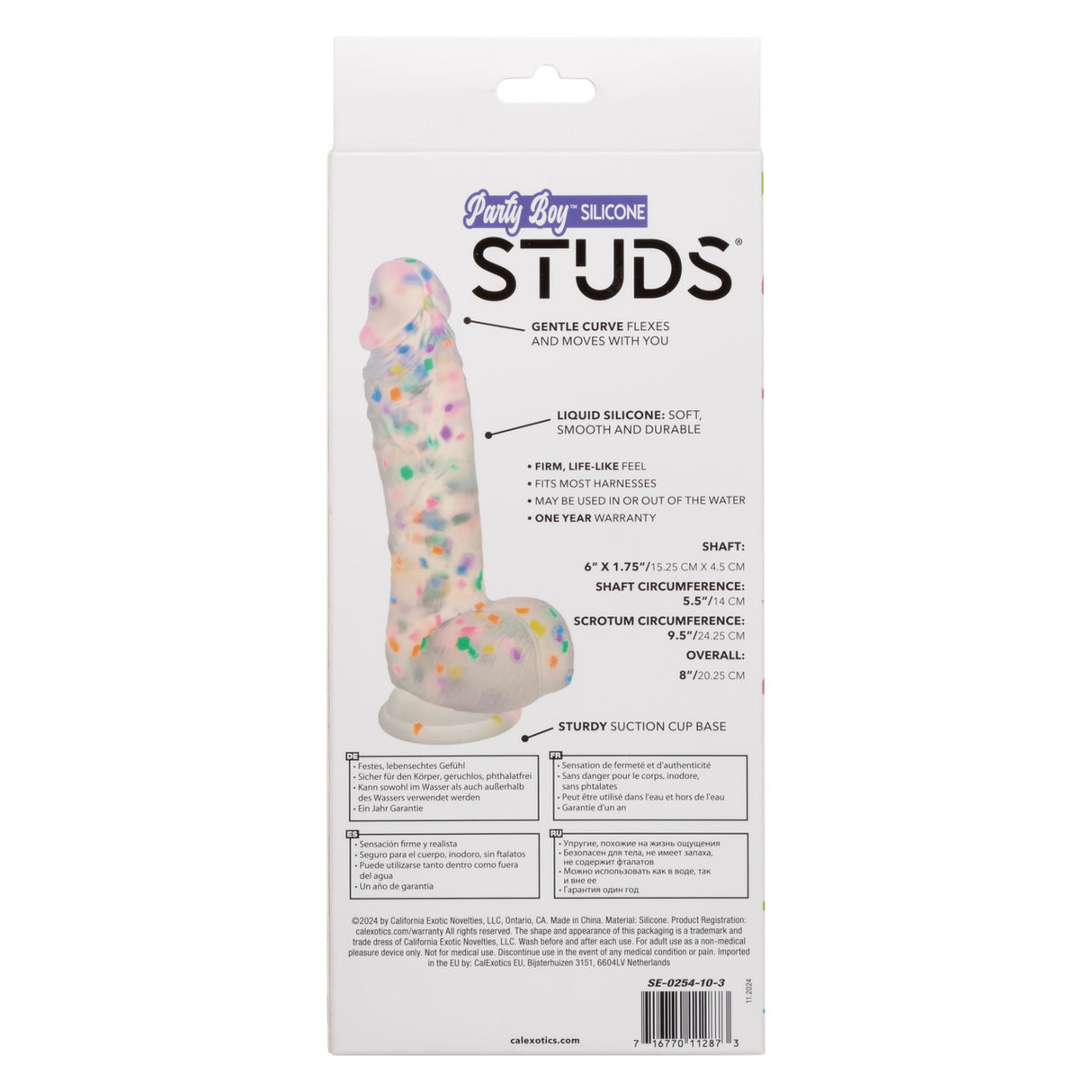 Party Boy Silicone Studs 6"