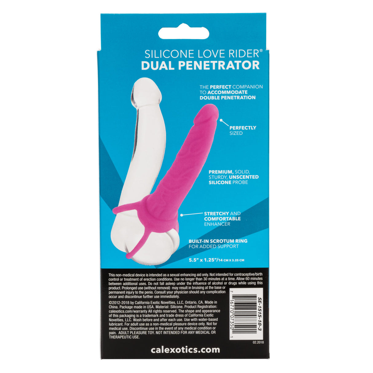 Silicone Love Rider Dual Penetrator Pink