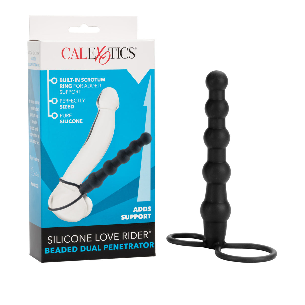 Silicone Love Rider Dual Penetrator Black