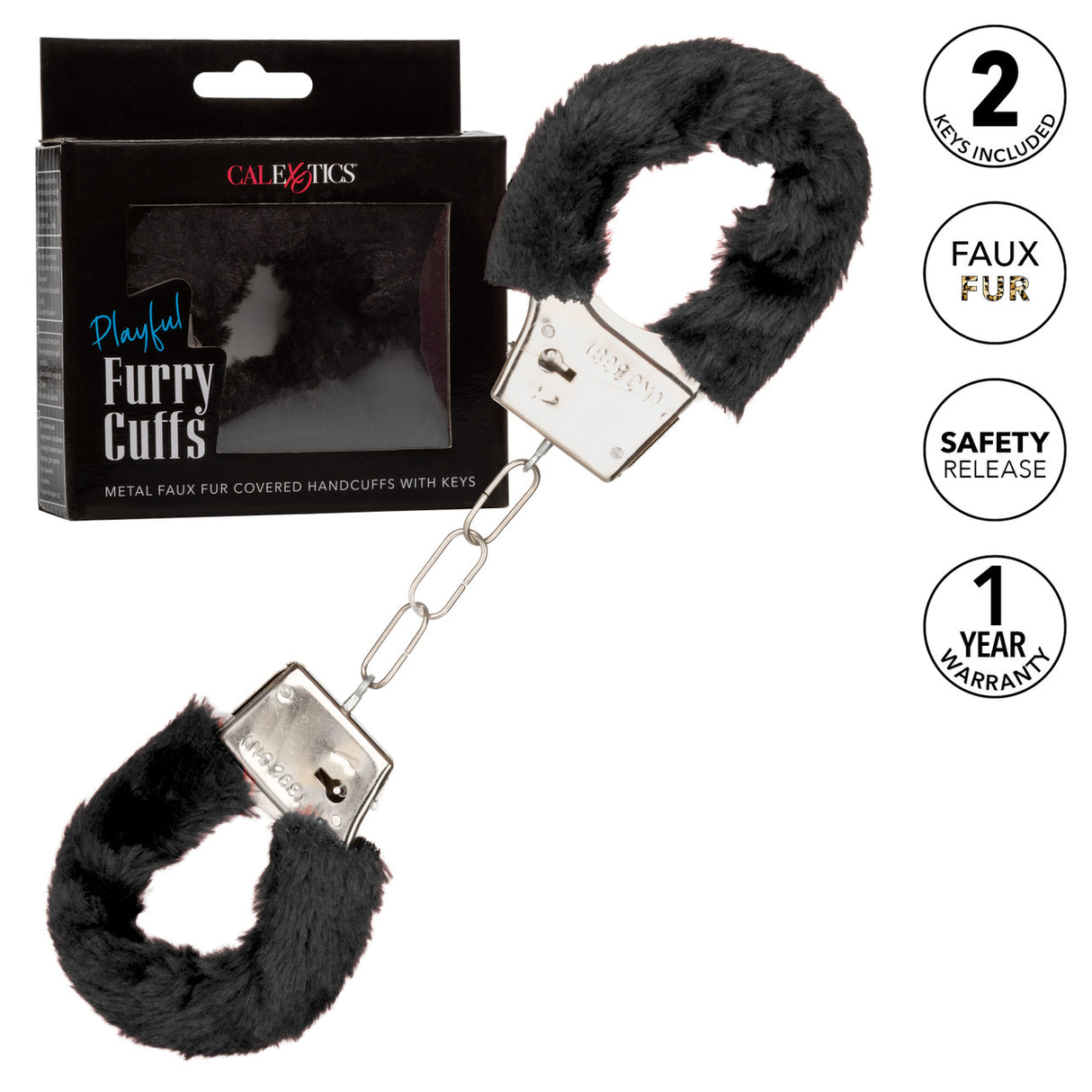 Playful Furry Cuffs-Black
