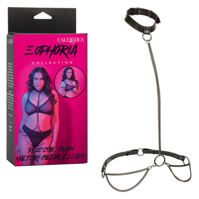 EUPHORIA Chain Halter/Collar and Leash Plus Size