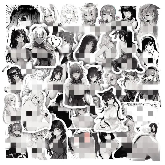 Sexy Anime Girl Stickers A - Assorted