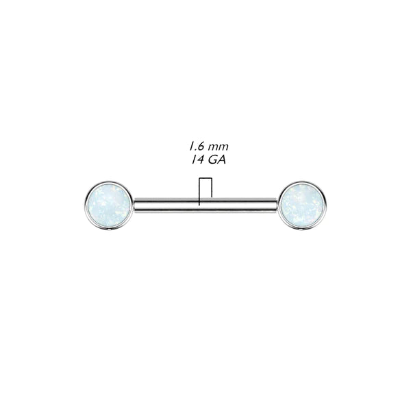 Nipple: Titanium Purple Opal-Rose Gold