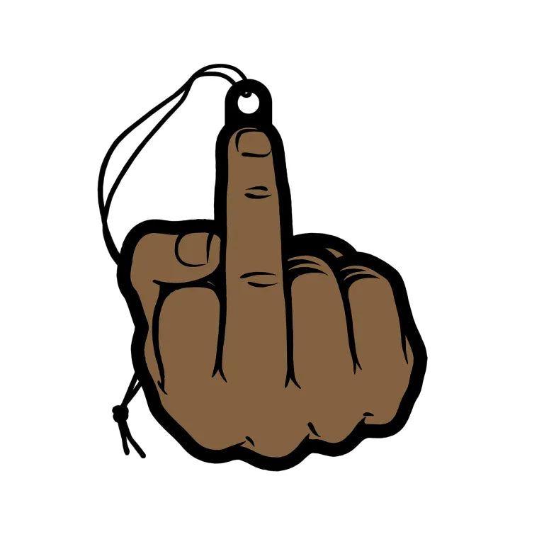 Air Freshener: Middle Finger Brown