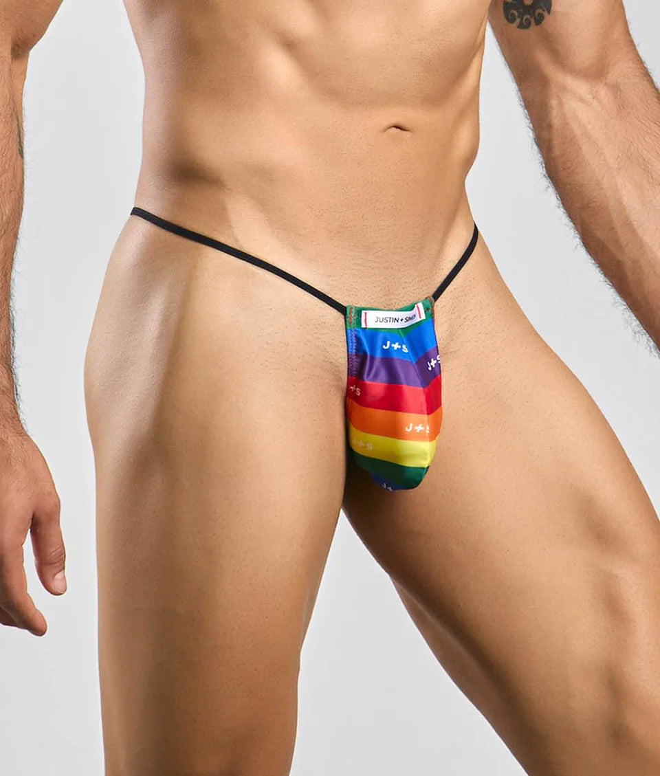 Justin & Simon Classic G-String- Pride Flag