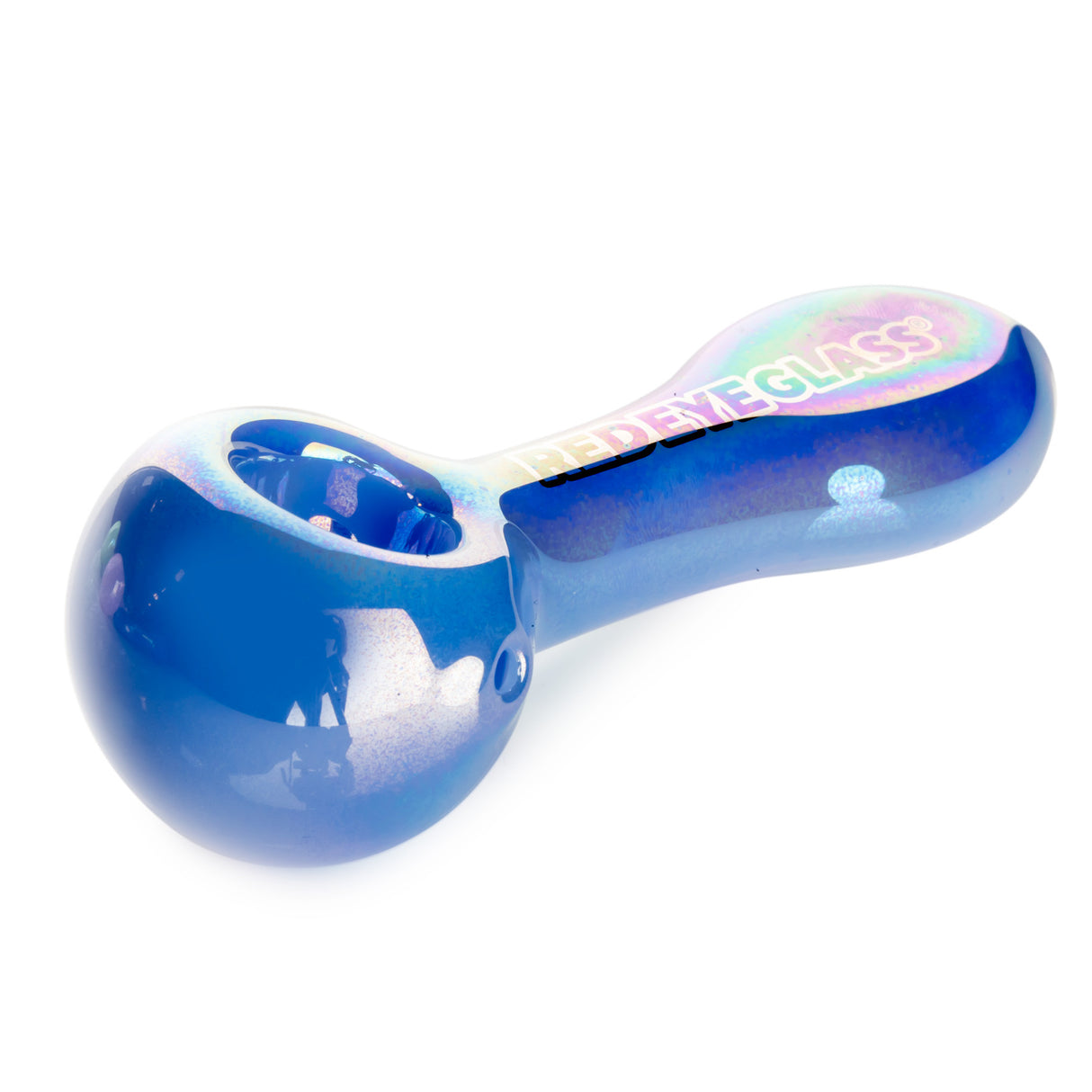 Pipe: Red Eye Glass Opaline Spoon-Blue