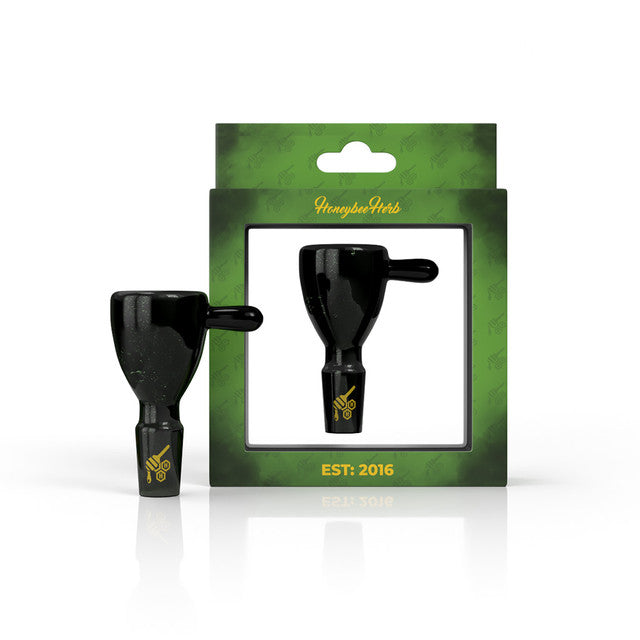 Honeybee Herb: Dichro Flooded Galaxy Bowl (14mm - Green)