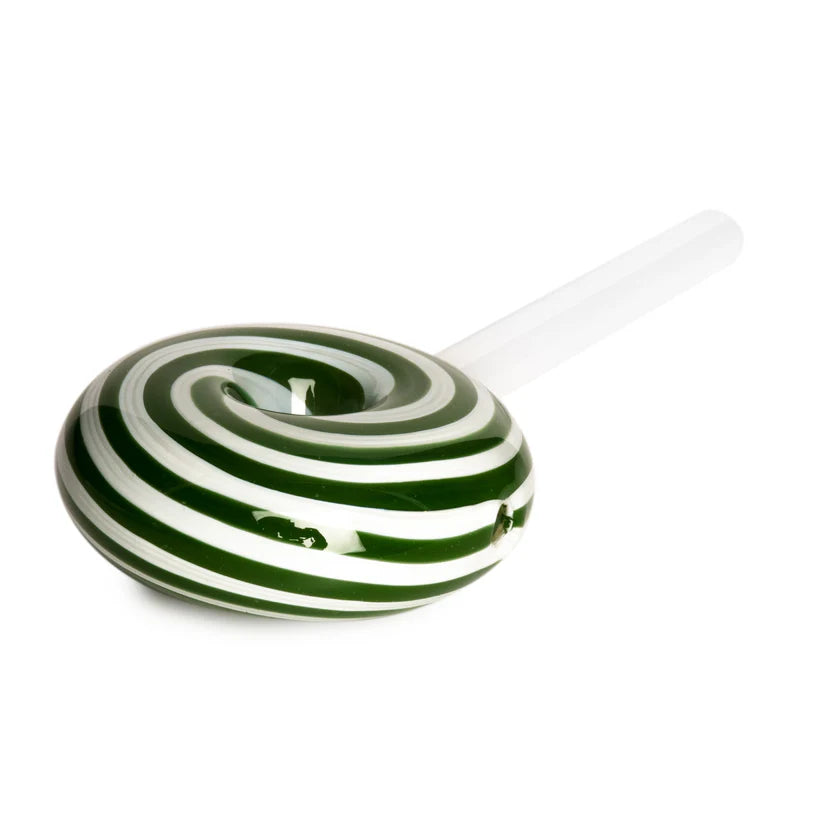 Red Eye Glass: Lollipop Pinwheel (6" - Green)