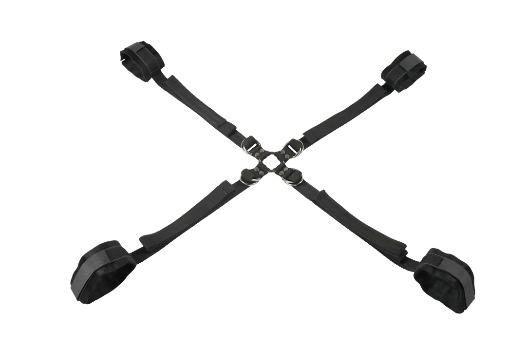 Sportsheets Velvet Noir Adjustable Hog Tie & Cuff Set