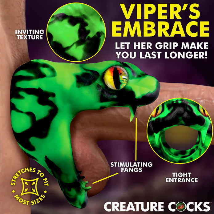 Creature Cocks Master Cobra Cockring - Green