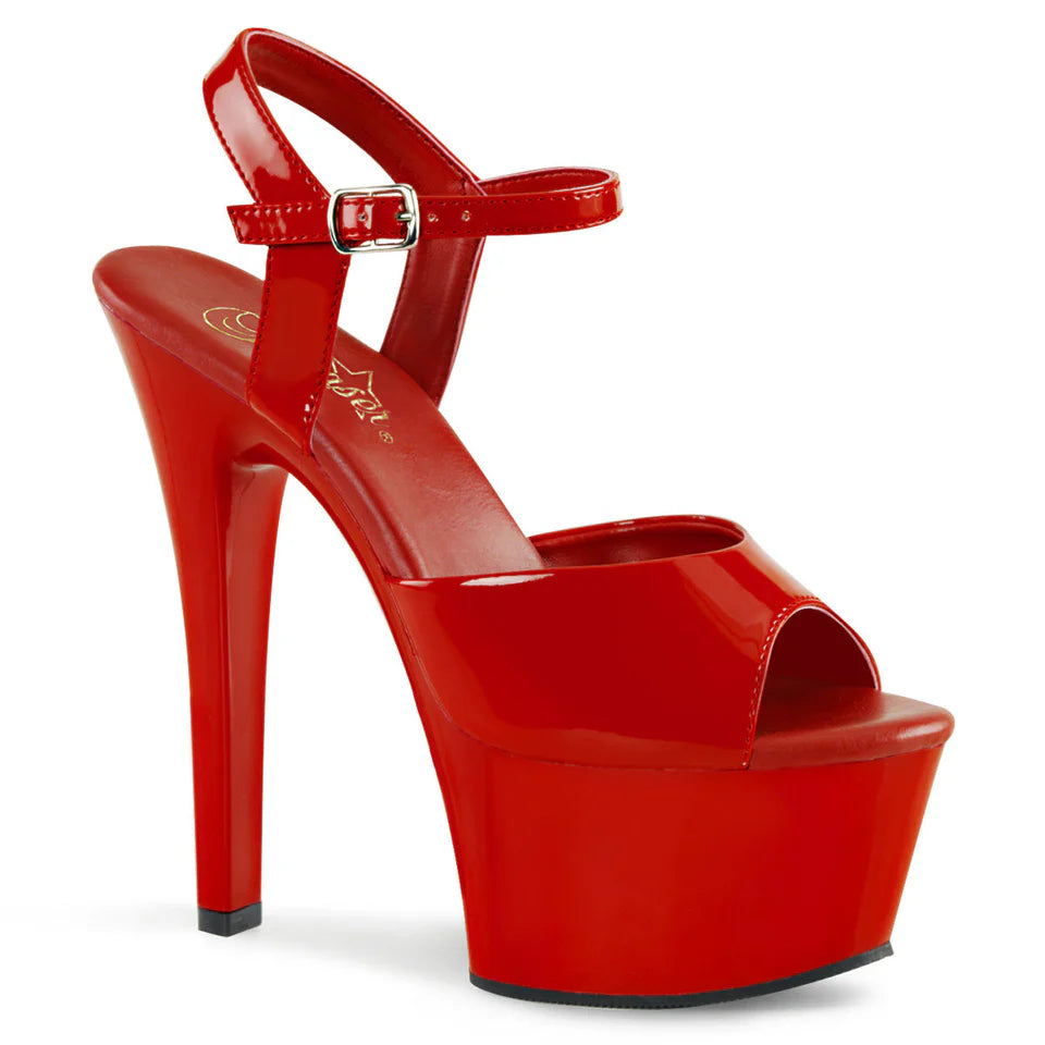Shoes: 6" Ankle Strap- Red