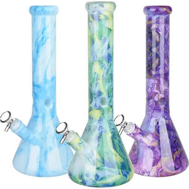 13" Marbled Beakers - Assorted Colors