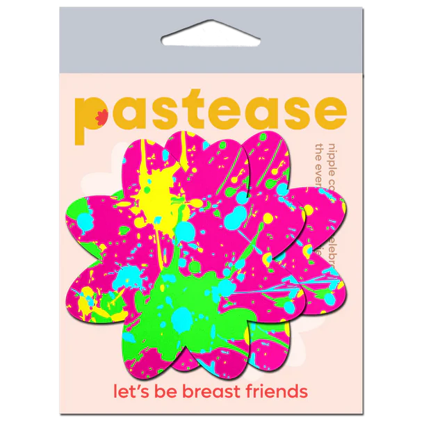Pasties: Neon Pink Graffiti Splatter