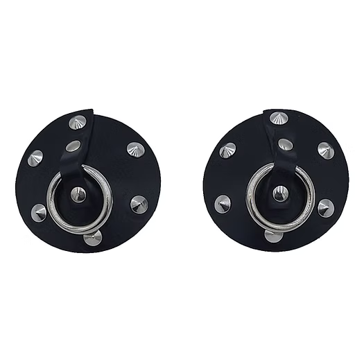 Rouge Leather Stud Nipple Cover