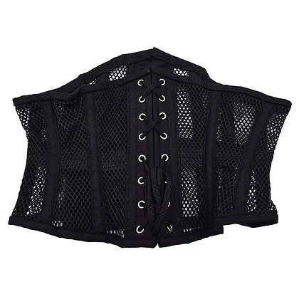 Rouge Mesh Corset-Black