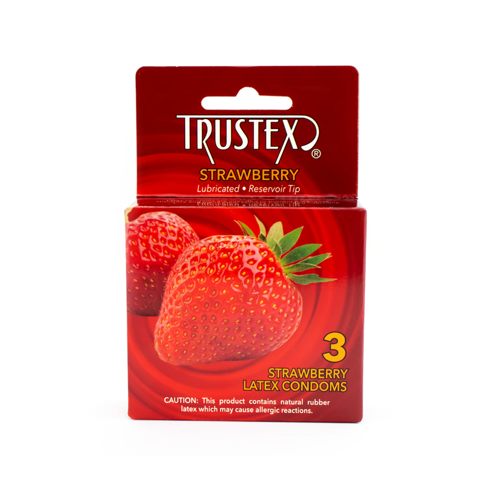 Trustex Flavored 3pk-Strawberry